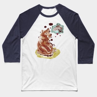 The Bear and the Salmon Baseball T-Shirt